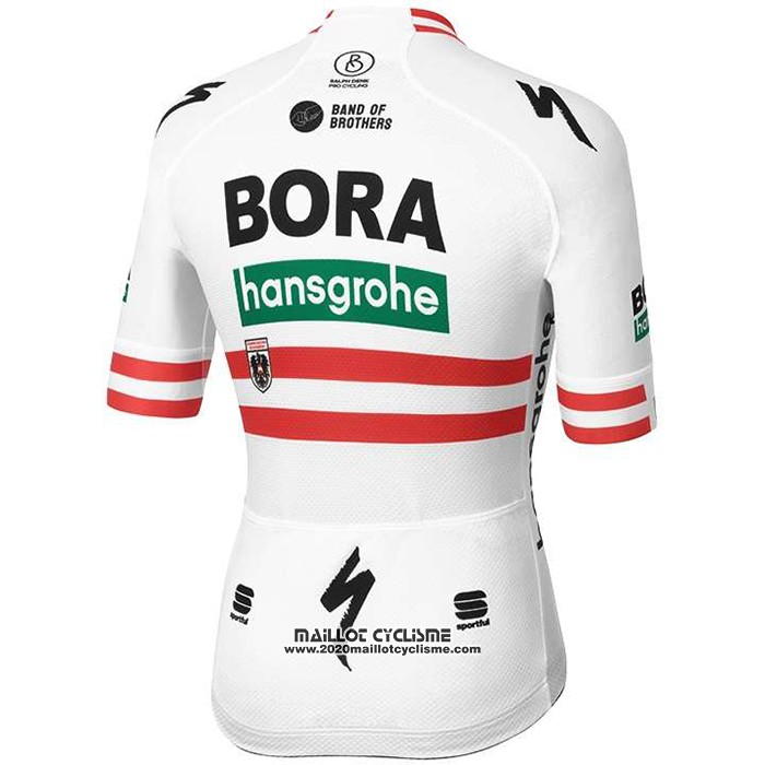 2020 Maillot Ciclismo Bora Champion L'autriche Manches Courtes et Cuissard